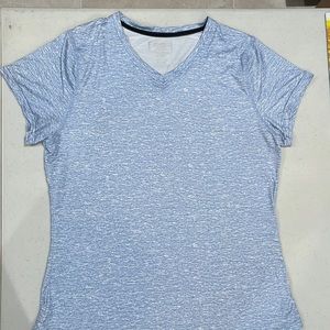 NWOT! JGX Performance Heather Blue V-Neck T-Shirt